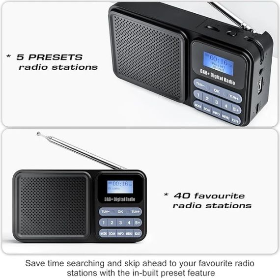 Цифрове радіо Gallypek DAB-P11 Black | Зображення 5