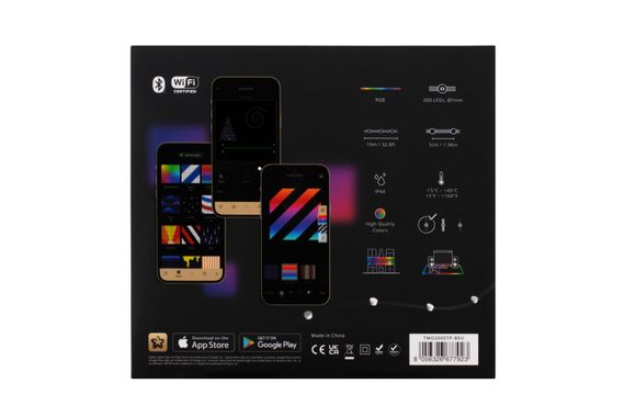 Гірлянда Smart LED Twinkly Dots Lights RGB 200 Gen II, IP44, 10м, кабель прозорий (TWD200STP-BEU) | Зображення 4