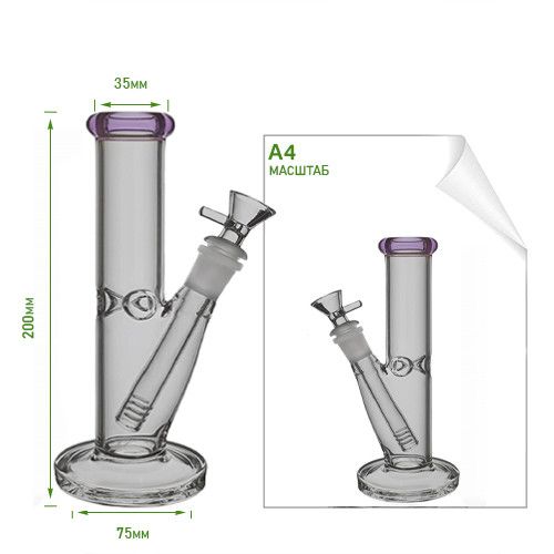 Трубка Зі Скла Glass Straight Tube | Зображення 1