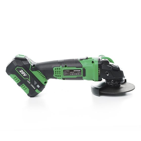 Углошлифовальная машина (болгарка) APRO 20В, 125мм, 4А, 20AG, 1 АКБ, ЗУ, кейс | Зображення 1