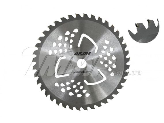 Нож мотокосы   40T   (Ø255/25.4 mm)   (победитовые зубья)   Сокол EVO