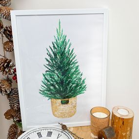 Постер в рамці Елка в горшке 21x30 см (A4)