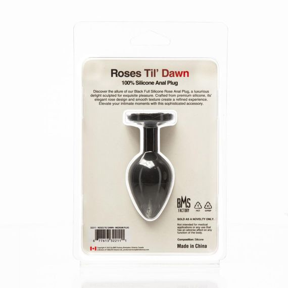 Анальна пробка BMS Roses Til’ Dawn Silicone Anal Plug Medium Sex Aura | Зображення 2
