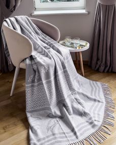 Плед SoundSleep Angels хлопковый 140х200 см серый (94271751)