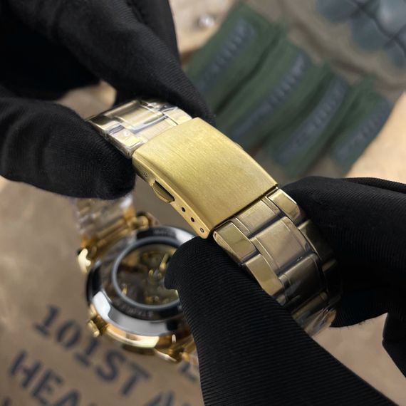 Класичний чоловічий годинник Awarder 022 Gold-Gold Automatics Metall Не Забуду Дім | Зображення 3