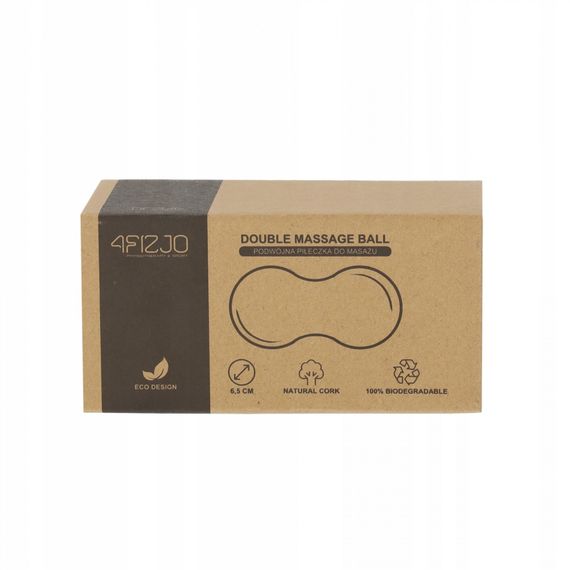 Масажний м'яч подвійний 4FIZJO Lacrosse DuoBall Cork 6.5 x 13.5 см 4FJ0568 (P-5907739319586) | Зображення 1