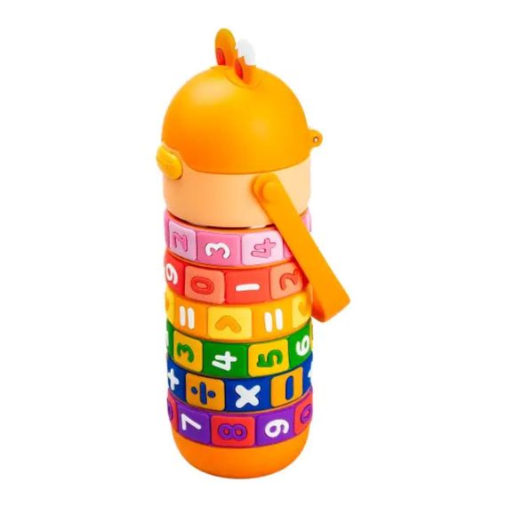 Термос детский интерактивный 430 мл с цифрами Оранжевый HP17305O | Зображення 1