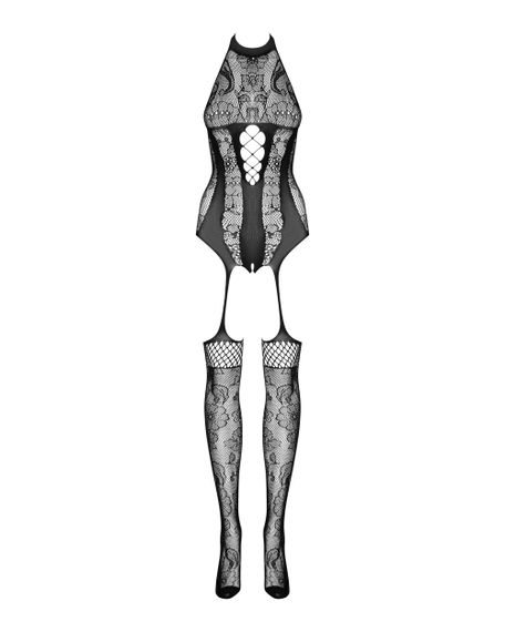 Бодістокінг комбінезон Obsessive F240 Чорний XL/2XL | Зображення 3