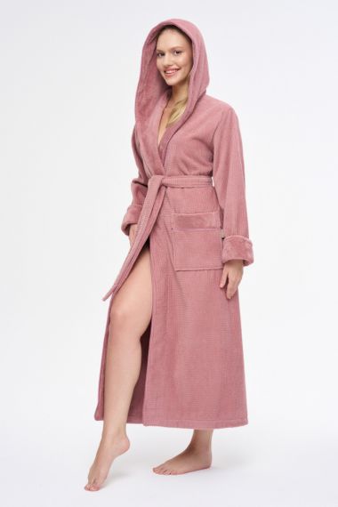 Жіночий халат Nusa 3879 пудровий S | Зображення 6