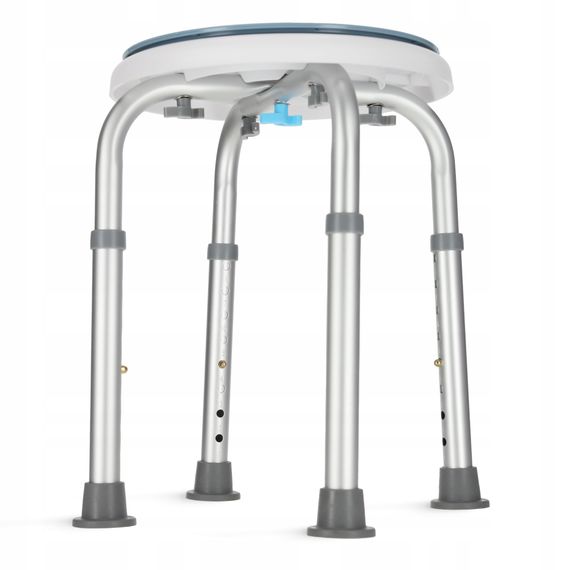 Стілець-табурет поворотний 4FIZJO для ванної та душу, регульований White/Grey (P-5905973403412) | Зображення 8