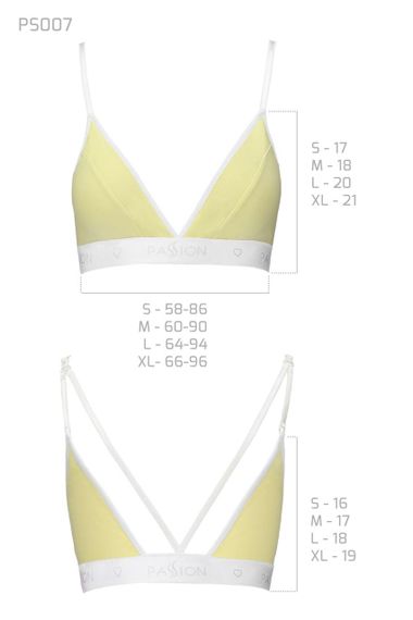 Спортивный топ с двойными бретелями Passion PS007 TOP XL, yellow sexstyle | Зображення 6