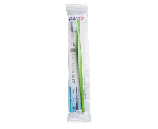 Зубна щітка м’яка paro® toothbrush S39 з монопучковою насадкою в поліетиленовій упаковці, рожева | Зображення 1