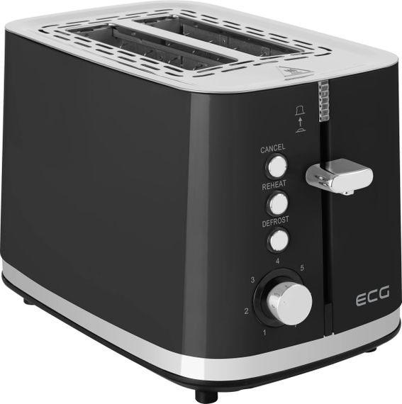Тостер ECG ST 2766 Vintage Nero 925 Вт чорний | Зображення 1