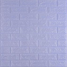 3D панель самоклеюча цегла світло - фіолетова 700х770х5мм (015-5) SW-00000083