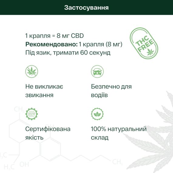 Олія КБД 16% Broad Spectrum, з нейтральним смаком, 10 мл | Зображення 3