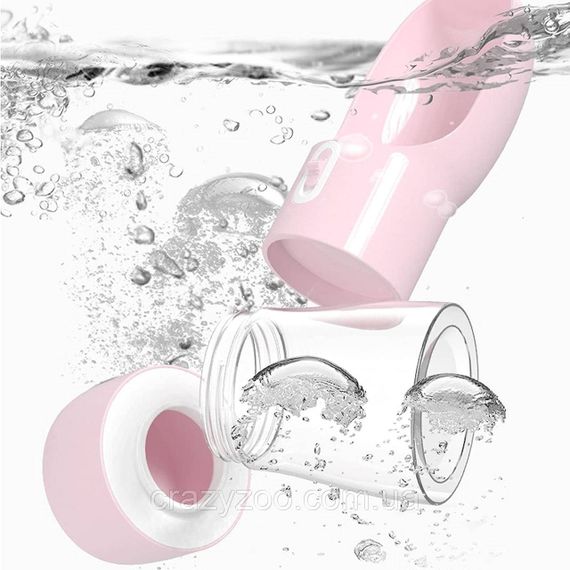 Дорожная поилка-кормушка для собак Pet Water Cup 2 в 1 розовая Ø 7.4x26 см 350 мл 6782 | Зображення 3