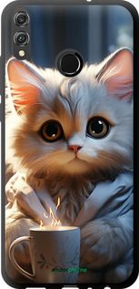 Чохол на Huawei Honor 8X Білий кіт "5646b-1596-2448"