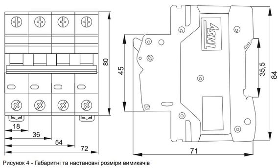 Автоматичний вимикач ВА18-60 1Р 6А 6кА х-ка D Ny95504775 | Зображення 5