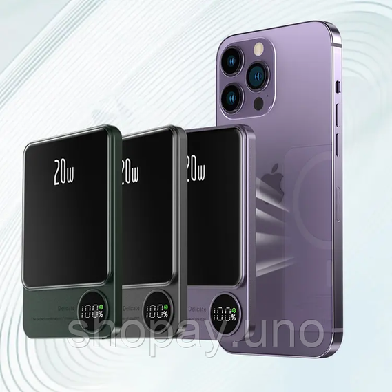 Портативное зарядное устройство Power Bank Q9 5000 mAh ∙ Беспроводной повербанк с технологией Power Bank Q9 5000 mAh | Зображення 2