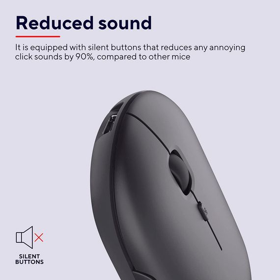 Мишка Trust Puck Wireless/Bluetooth Silent Black (24059) | Зображення 8