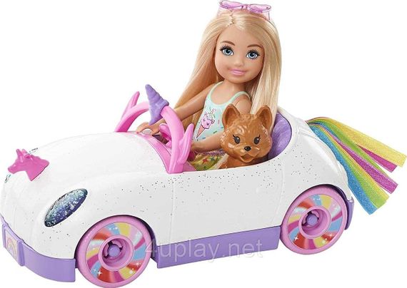 Набор Кукла Барби: Челси и Кабриолет единорог с наклейками. Barbie Club Chelsea Doll with Unicorn-Themed Car | Зображення 2