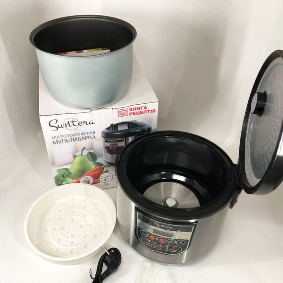 Мультиварка Suntera AS-1010S 900 Вт, многофункциональная мультиварка, пароварка для кухни бытовая | Зображення 5