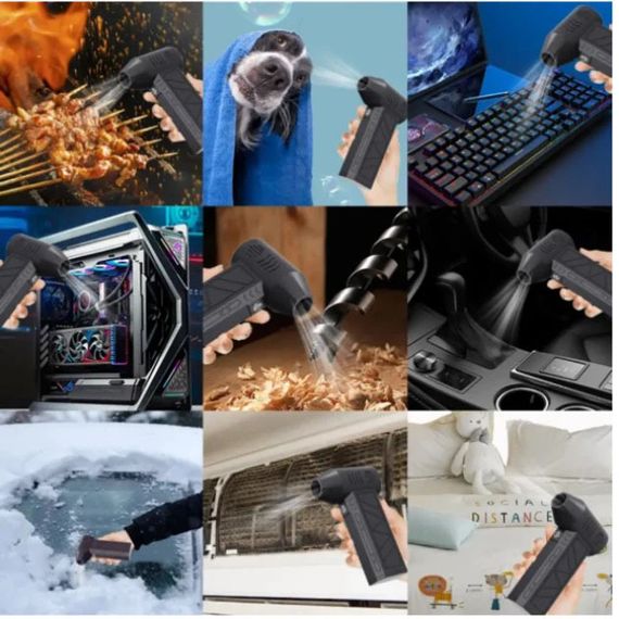 Ручний акумуляторний міні-турбовентилятор, компресор, Автомобільний турбовентилятор для видалення пилу | Зображення 8