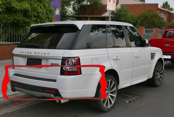 Задній бампер в зборі (Autobiography) для Range Rover Sport 2005-2013рр | Зображення 1