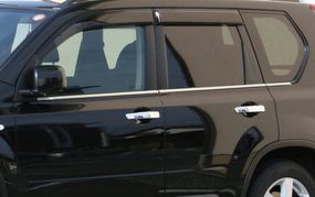 Зовнішня окантовка вікон (нерж) 6 шт, 2010-2014, Carmos - Турецька сталь для Nissan X-trail T31 рр