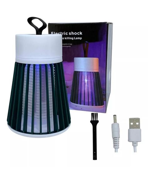Пастка-лампа від комах Mosquito killing Lamp YG002 акумуляторна з LED підсвічуванням та USB-зарядкою Зелена | Зображення 1