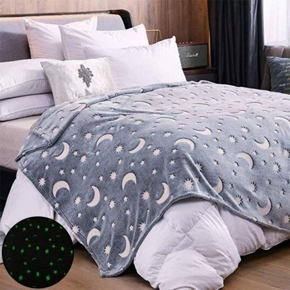 Серый Детский плед-покрывало светящийся в темноте Magic Blanket 150*200 | Зображення 8