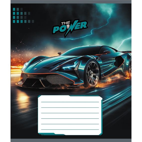 Зошит учнівський "Супер сила" 012-510041C-3 в косу лінію, 12 аркушів