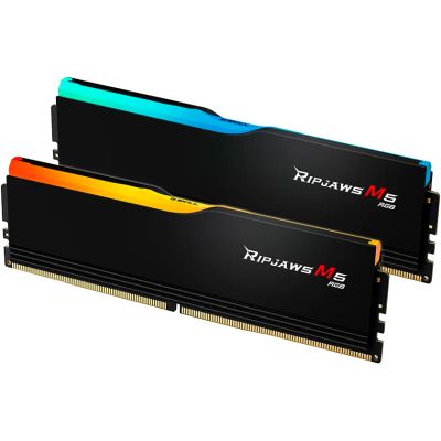 Модуль памяти для компьютера DDR5 32GB (2x16GB) 6400 MHz Ripjaws M5 RGB Matte Black G.Skill (F5-6400J3648F16GX2-RM5RK) | Зображення 2