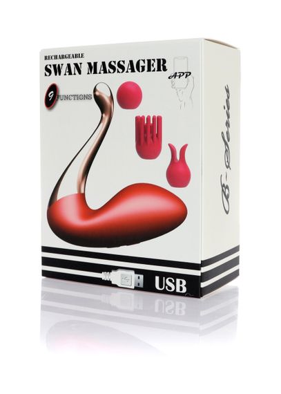 Вібростимулятор Swan massager, interchangeable heads - USB 9 Functions / APP Mobile Sex Aura | Зображення 9