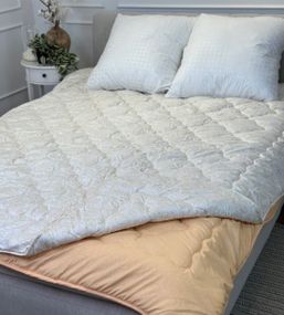 Ковдра євро подвійна 4 сезони з холлофайбера Arda 21554 195х215 см персикова