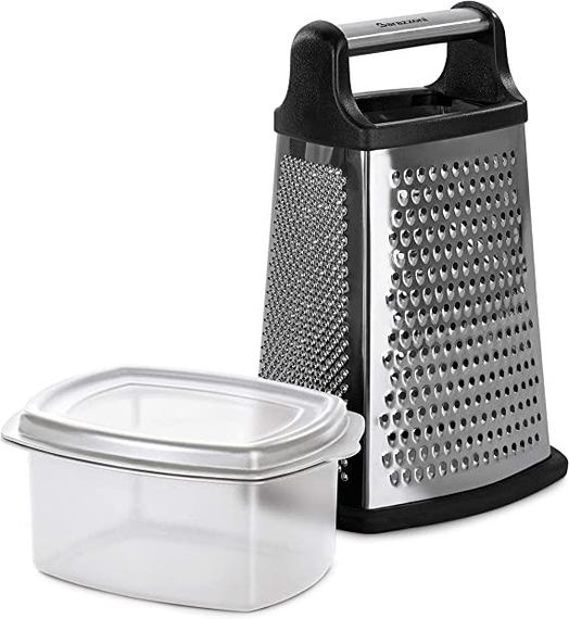 Тертка чотиристороння з контейнером Barazzoni My Utensil 8640006700 22х16.5 см срібляста