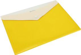 Папка-конверт А4 конверт на кнопке O35206 Optima, 2 отдела (4044572552064) Жёлтый