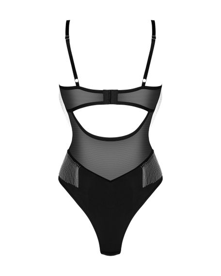 Боди с цепочками Obsessive Milladis Черное XS/S | Зображення 5