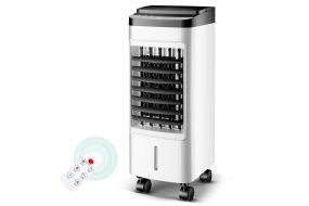 Охладитель воздуха Germatic SK-001J, (120W, сенсорные кнопки, пульт, экран, колеса, автовращение, емкость - 5,5л, 2 контейнера для льда)