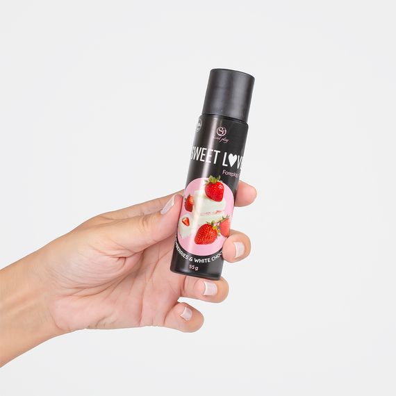 Гель для прелюдій - Secret Play Sweet Love Strawberry & White Chocolate, 55 мл | Зображення 1