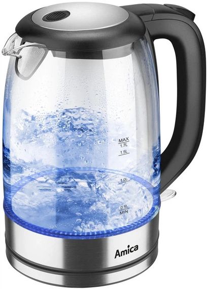 Електрочайник Amica KD 2050G 1.7 л сріблястий