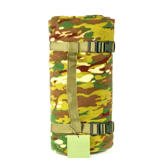 Тактичний флісовий плед 145х200 - ковдра для військових із чохлом, покривала на ліжко. HU-130 Колір: мультикам | Зображення 9