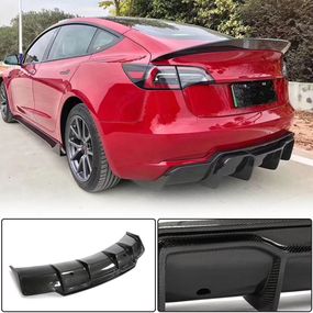 Задний диффузор V2 (2016-2023, Карбон) для Tesla Model 3 2017- гг