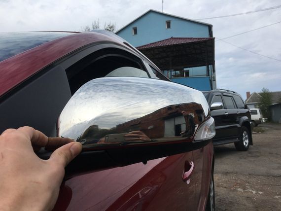 Накладки на дзеркала (2 шт., нерж.) OmsaLine - Італійська нержавійка для Renault Megane III 2009-2016 рр | Зображення 3