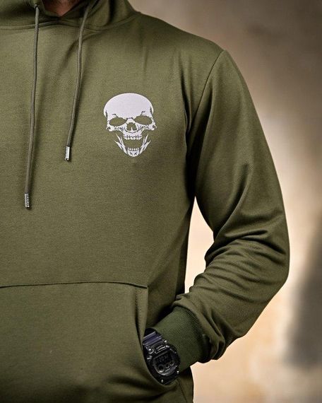 Милитари Худи Не для слабких oliva РП7397 | Зображення 5