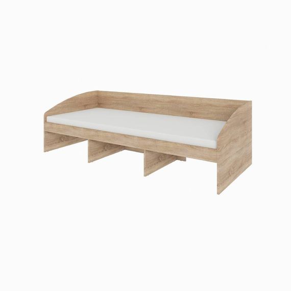 Ліжко односпальне з ящиками Еверест Комфорт 3 193х84х59  см Дуб сонома/Німфея Альба (EVR-5737) | Зображення 4