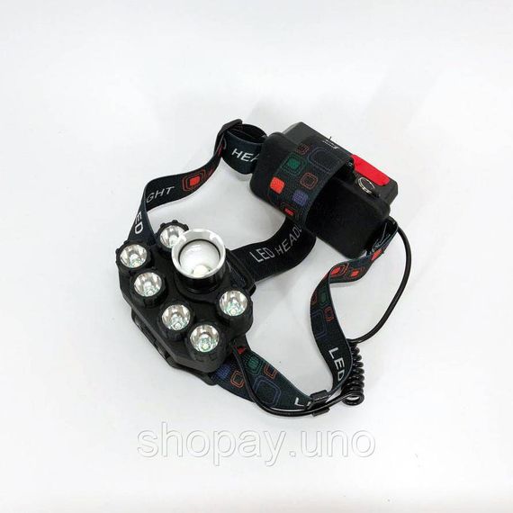 Led headlamp налобный фонарь Bailong, Фонарь на голову для зсу Мощный налобный для рыбалки YJ-94 | Зображення 6