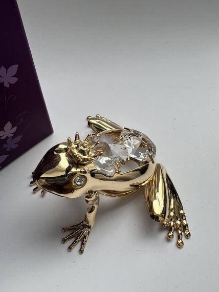 Кришталева сувенірна фігурка зі стразами Swarovski: Царівна-Жаба, 6 см | Зображення 1