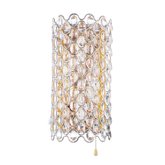Бра настенное накладное LED хрустальное с выключателем BCL-488W/4*E14+24*0.5W | Зображення 1