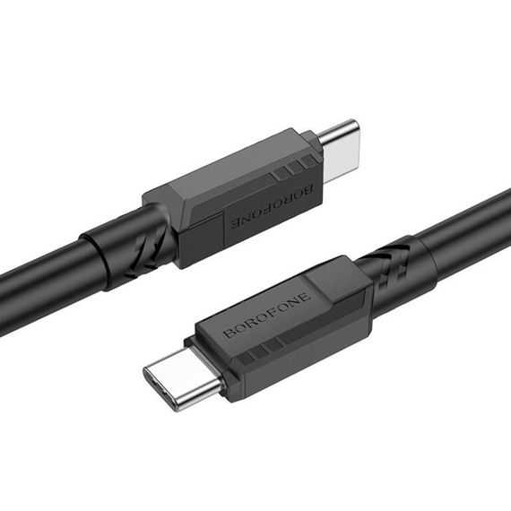 Дата кабель Borofone BX81 Type-C to Type-C 60W (1m) Черный | Зображення 2